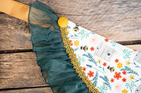 Honeybee Hoedown -  Straw Hat, Shawl and Tail Fascinator for Miniature Horse