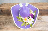Rawhide Rabbit - Fancy Easter Cowboy Set with Hat, Fringed Shawl and Tail Fascinator