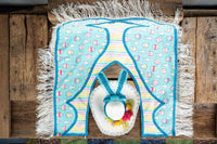 Hoppy Trails - Fancy Easter Cowboy Set with Hat, Fringed Shawl and Tail Fascinator