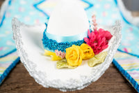 Hoppy Trails - Fancy Easter Cowboy Set with Hat, Fringed Shawl and Tail Fascinator