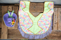 You're a good egg - Fancy Easter Cowboy Set with Hat, Fringed Shawl and Tail Fascinator