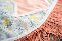 Peach Bunny Wrangler - Fancy Easter Cowboy Set with Hat, Fringed Shawl and Tail Fascinator