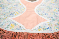 Peach Bunny Wrangler - Fancy Easter Cowboy Set with Hat, Fringed Shawl and Tail Fascinator