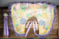 Easter Patchwork Parade - Easter Costume with Classic Bonnet, Ruffled Patchwork Cape and Tail Fascinator for Mini Horse