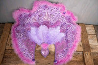 Dancing Queen - Feathered Headdress, Cape and Tail Fascinator for Mini Horse