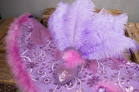 Dancing Queen - Feathered Headdress, Cape and Tail Fascinator for Mini Horse