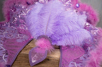 Dancing Queen - Feathered Headdress, Cape and Tail Fascinator for Mini Horse