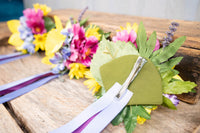 Sunkissed Splendor - Set of Four Easy Clip Floral Fascinators