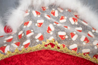 Rule Your Yule - Costume with Feathered Pointsettia Head Piece and Regal Christmas Cape for Mini Horse