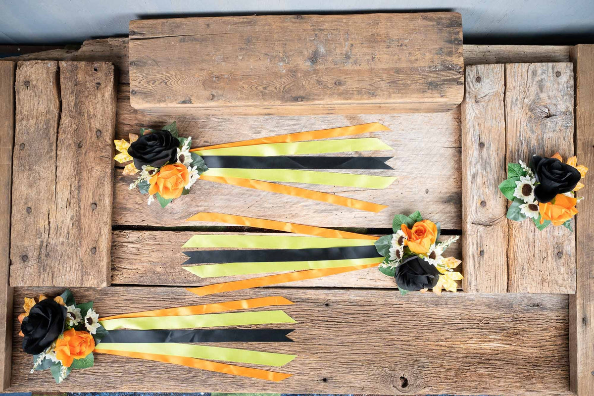 Frightfully Floral  - Set of Four Easy Clip Flower Fascinators