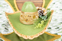 Evergreen Glory - Fancy Cowboy Set with Hat, Fringed Shawl and Tail Fascinator