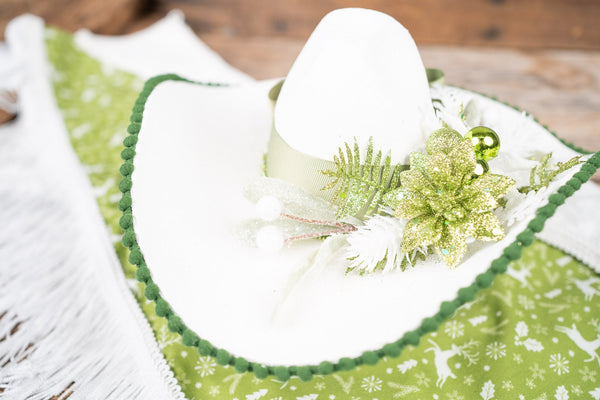 Fresh Cut Fringe - Fancy Cowboy Set with Hat, Fringed Shawl and Tail Fascinator