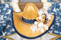 Goldie Oldie Christmas - Fancy Cowboy Set with Hat, Fringed Shawl and Tail Fascinator