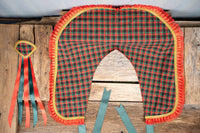 Prairie Home Christmas - Holiday Costume with Bonnet, Cape and Tail Fascinator for Mini Horse