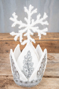 Snow Queen - Costume with Snowflake Head Piece and Regal Christmas Cape for Mini Horse