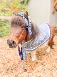 Snowstorm Before Christmas - Costume with Bonnet, Cape and Tail Fascinator for Mini Horse