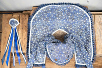 Snowstorm Before Christmas - Costume with Bonnet, Cape and Tail Fascinator for Mini Horse