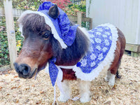 All is Calm, All is Bright - Costume with Bonnet, Cape and Tail Fascinator for Mini Horse