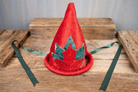 Red Velvet - Christmas Elf Hat for Miniature Horse