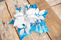 Caribbean Blue Christmas - Set of Four Christmas Fascinators with Ribbons for Mini Horse