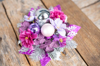 Merry in Magenta - Set of Four Christmas Fascinators with Flowers and Ribbons for Mini Horse