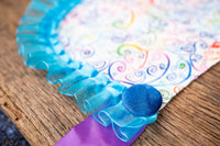 Kaleidoscope Clown-  Clown Costume for Mini Horse with Hat and Rainbow Celestial Saddle Cape