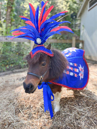 Starworks - Feathered Headdress, Quilted Cape and Tail Fascinator for Mini Horse