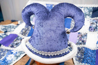 Winter Whimsy - Holiday Jester costume with hat and quilted cape for Mini Horse