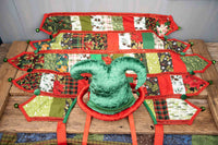 Jingle Bell Jester - Holiday Jester costume with hat and quilted cape for Mini Horse