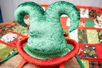 Jingle Bell Jester - Holiday Jester costume with hat and quilted cape for Mini Horse