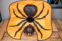 Spooky Spider Rider -  Halloween Costume for Mini Horse with Spider Hat and Pumpkin Orange Cape
