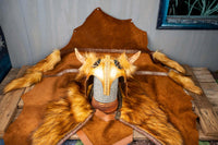 Norse Horse - Viking Costume for Mini Horse with Horned Helmet and Barbarian Cape