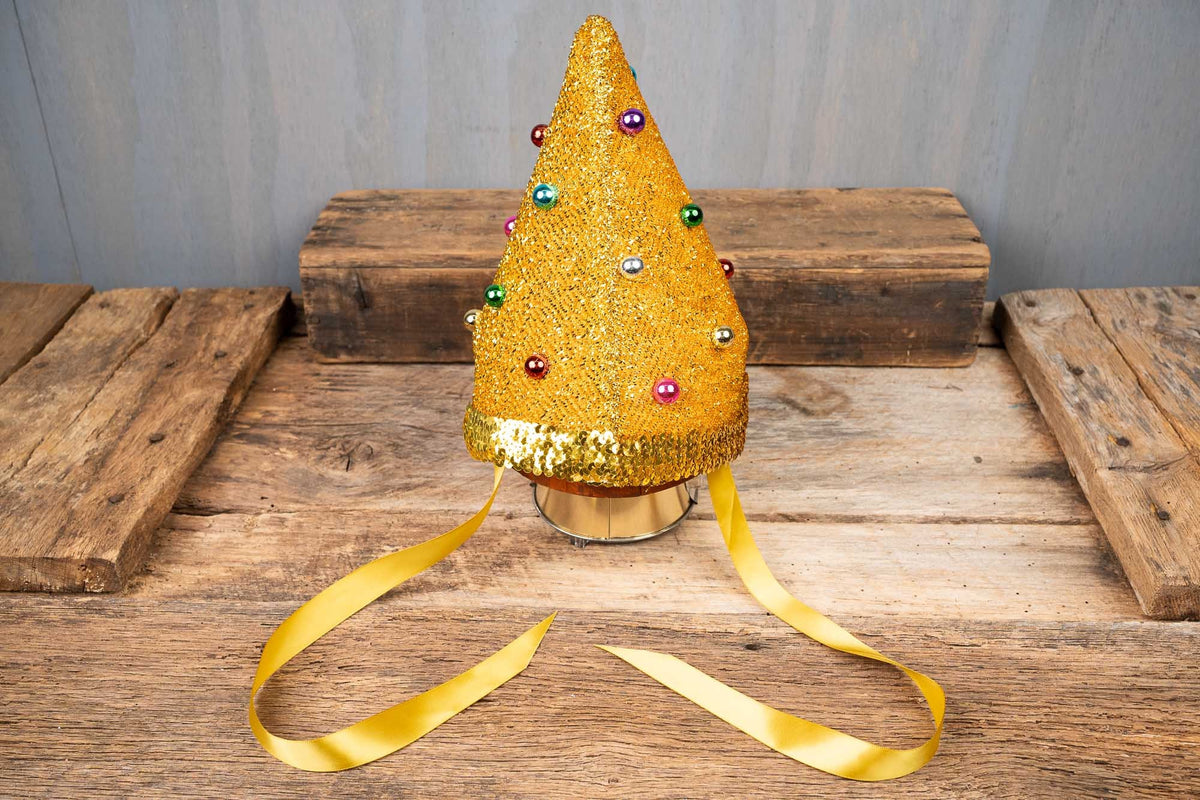 Yuletime Gold - Christmas Hat for Miniature Horse