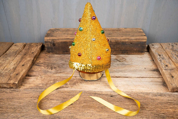 Yuletime Gold - Christmas Hat for Miniature Horse