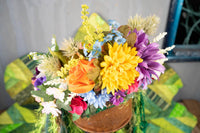 Mini Mother Earth - Floral Headdress and Leaf Cape