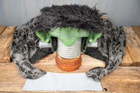 Franken-Mini -  Halloween Costume for Mini Horse with Franken-head, bolts and stressed Shirt-Cape