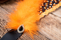 Candy Corn Cabaret - Feathered Headdress and Cape for Mini Horse