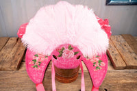 Pink Perfection - Feathered Headdress and Cape for Mini Horse