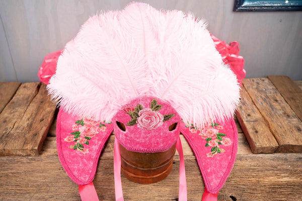 Pink Perfection - Feathered Headdress and Cape for Mini Horse