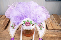 Lilac Dream Dancer - Feathered Headdress and Cape for Mini Horse