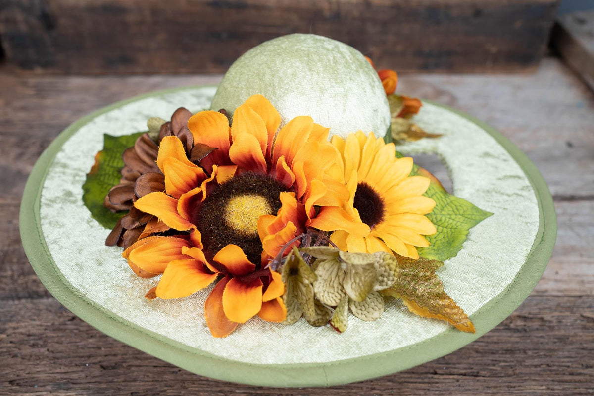 Sunshine and Sage - Derby Hat and Tail Fascinator for Mini Horse