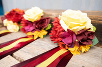Sunset Suite - Set of Four Easy Clip Flower Fascinators