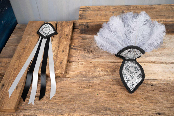 Me and My Shadow - Feathered Mini Headdress and Tail Fascinator for Mini Horse