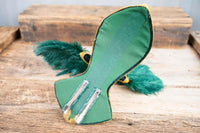 Emerald and Gold - Feathered Mini Headdress and Tail Fascinator for Mini Horse