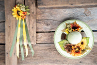 Sunshine and Sage - Derby Hat and Tail Fascinator for Mini Horse