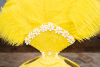 Sun Dappled Daisies - Feathered Mini Headdress and Tail Fascinator for Mini Horse