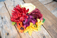 Sunset Suite - Set of Four Easy Clip Flower Fascinators