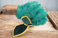 Emerald and Gold - Feathered Mini Headdress and Tail Fascinator for Mini Horse