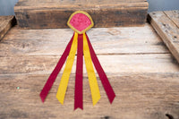 Crimson Dawn - Feathered Mini Headdress and Tail Fascinator for Mini Horse