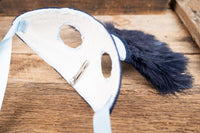 Denim Sky - Feathered Mini Headdress and Tail Fascinator for Mini Horse